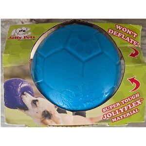Jolly Pets Soccer Ball 6 Inch Ocean Blue SB06 JollyFlex Durable Dog Toy